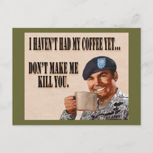 Kein Kaffee noch Postkarte