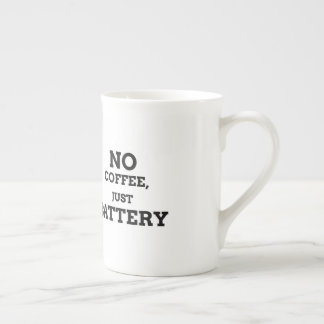 Kein Kaffee, nur Batterie Porzellantasse