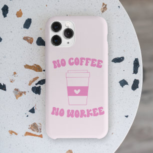 Kein Kaffee ohne Arbeit Funny Niedlich Pink Retro Case-Mate iPhone Hülle