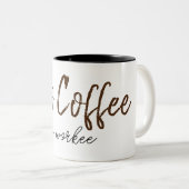 Kein Kaffee ohne Arbeit Zweifarbige Tasse (VorderseiteRechts)