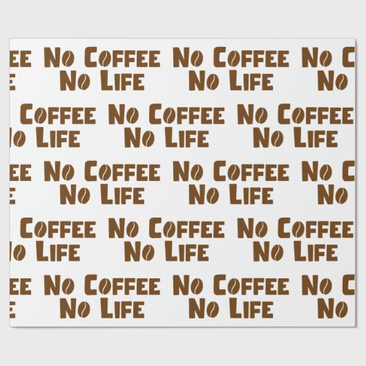 Kein Kaffee ohne Leben Geschenkpapier (Flach)