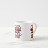 Kein Kaffee viel mürrisch Espressotasse (Vorderseite Rechts)