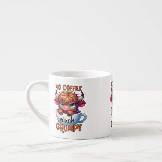 Kein Kaffee viel mürrisch Espressotasse (Links)