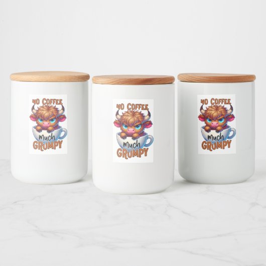 Kein Kaffee viel mürrisch  Lebensmitteletikett (Flaschen)