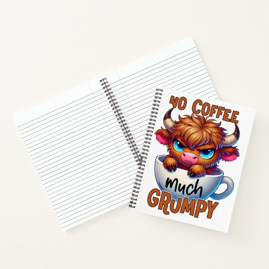Kein Kaffee viel mürrisch Notizblock (Innenseite)