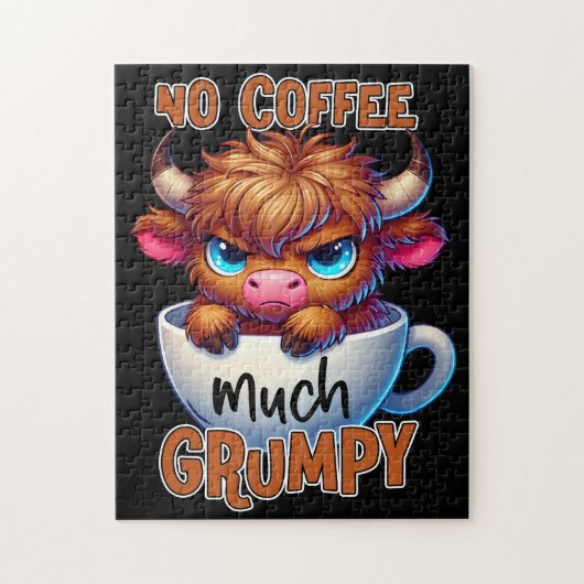 Kein Kaffee viel mürrisch Puzzle (Vertikal)