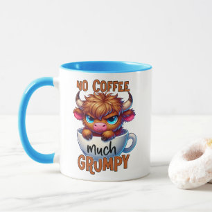 Kein Kaffee viel mürrisch Tasse
