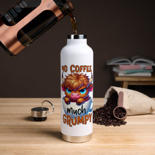 Kein Kaffee viel mürrisch Trinkflasche