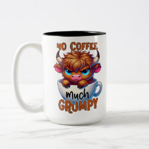 Kein Kaffee viel mürrisch Zweifarbige Tasse