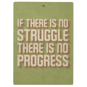 Kein Kampf Keine Fortschritte Motivierend Zwischen Klemmbrett (Rückseite)