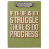 Kein Kampf Keine Fortschritte Motivierend Zwischen Klemmbrett (Vorderseite)