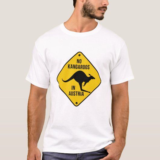 Kein Kängurus in Österreich Gewittertes Känguru Ge T-Shirt (Vorderseite)