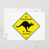 Kein Kängurus in Österreich! Postkarte (Vorne/Hinten)