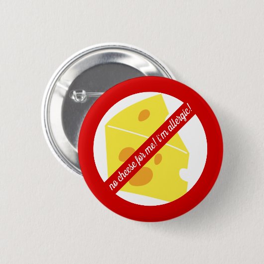 Kein Käse für mich! - Allergie bei Milch und Käse Button (Vorne & Hinten)