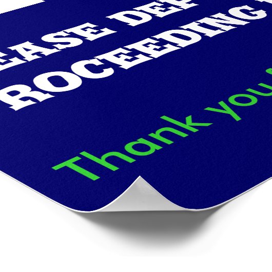 Kein Kaugummi Poster (Ecke)