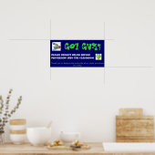 Kein Kaugummi Poster (Küche)