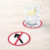 Kein Kennzeichen für den Einstiegskreis | Kundensp Runder Pappuntersetzer (Vor Ort)