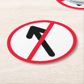 Kein Kennzeichen für den Einstiegskreis | Kundensp Runder Pappuntersetzer (Angewinkelt)