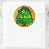 Kein Kernwaffen-nukleares AntiSprichwort mit Runder Aufkleber (Tasche)