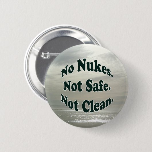 Kein Kernwaffenknopf an der Küste Button (Vorne & Hinten)