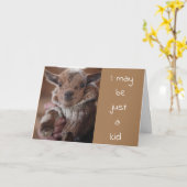 KEIN KIND HIER "GLÜCKLICHER GEBURTSTAG" VOM ZIEGEN KARTE (Gelbe Blume)