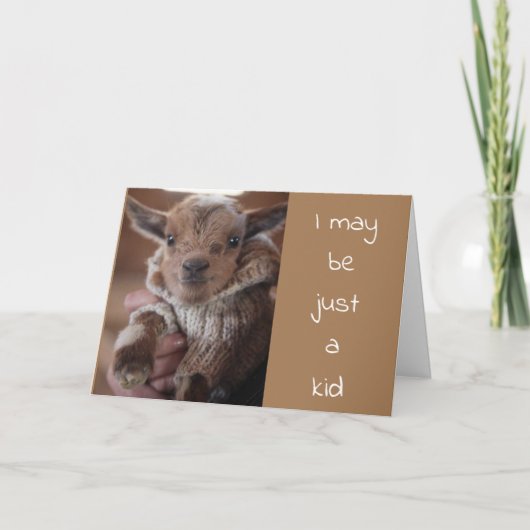 KEIN KIND HIER "GLÜCKLICHER GEBURTSTAG" VOM ZIEGEN KARTE (Vorderseite)