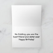 KEIN KIND SAGT GASFÄLTIG BIRTHTAG ZWEI KARTE (Innenseite)