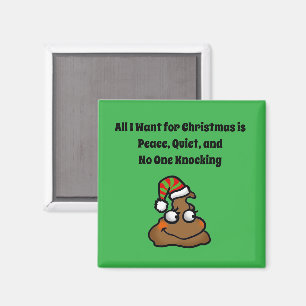 Kein Klopfen Lustiger Weihnachts-Kloto-Humor Magnet