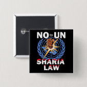 Kein Knopf UNO Sharia Gesetzes Button (Vorne & Hinten)