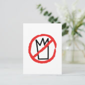 Kein König Demonstrationslogo Postkarte (Stehend Vorderseite)