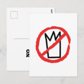 Kein König Demonstrationslogo Postkarte (Vorne/Hinten)