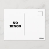 Kein König Demonstrationslogo Postkarte (Rückseite)