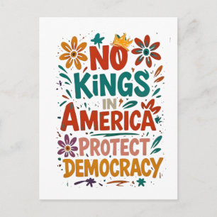 Kein König in Amerika Amerikanische Demokratie  Feiertagspostkarte