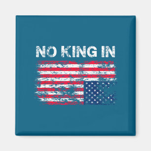 Kein König in Amerika Amerikanische Flagge auf dem Magnet
