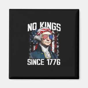 Kein König in Amerika Patriotisches Vintage-Grafik Magnet