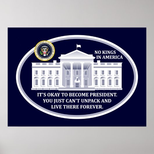 Kein König in Amerika Plakat (Vorne)