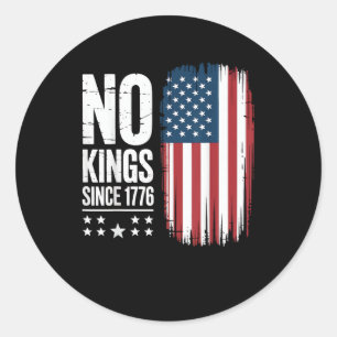 Kein König in Amerika seit 1776 Freiheitsgeist-Bli Runder Aufkleber