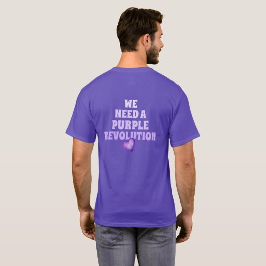 Kein König Lila Revolution Herren Basic T-Shirt (Schwarz voll)