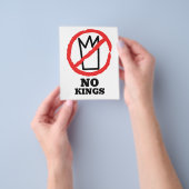Kein König-Logo, Krone rotes Stopp-Schild-Design Flyer (Gruppe)