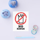 Kein König-Logo, Krone rotes Stopp-Schild-Design Flyer (Einzeln)