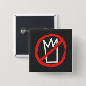 Kein König protestiert gegen Kronenlogo Button (Vorne & Hinten)