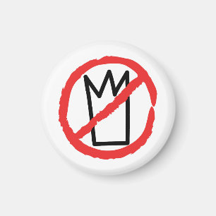 Kein König Protestlogo, kein Kronen rotes Stopp-Sc Magnet
