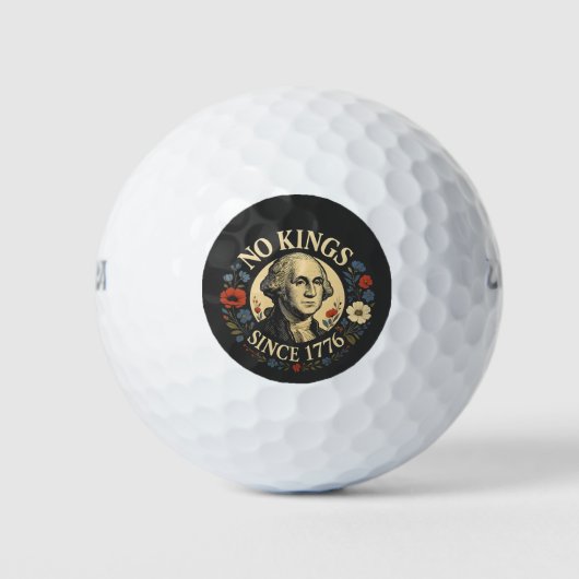 Kein König seit 1776 Amerikanische Demokratie Prot Golfball (Vorderseite)