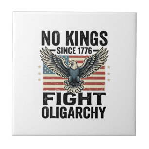 Kein König seit 1776 Patrioten Adler Vintage-Shirt Fliese