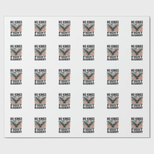 Kein König seit 1776 Patrioten-Adler Vintage-Shirt Geschenkpapier