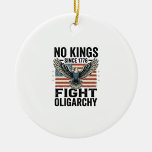 Kein König seit 1776 Patrioten-Adler Vintage-Shirt Keramik Ornament