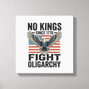Kein König seit 1776 Patrioten Adler Vintage-Shirt Leinwanddruck
