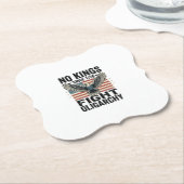 Kein König seit 1776 Patrioten-Adler Vintage-Shirt Untersetzer (angewinkelt)