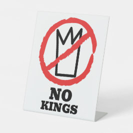 Kein Könige-Logo, rotes Stoppschild-Design mit Kro Sockelschild