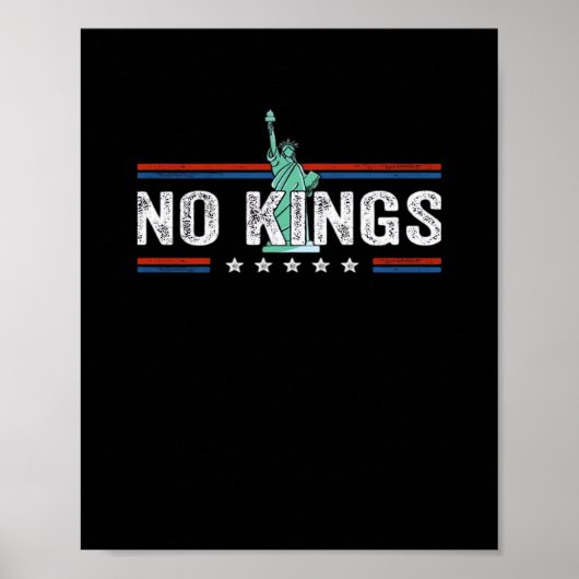Kein Könige-Tag Retro-Klassiker-Design Poster (Vorne)
